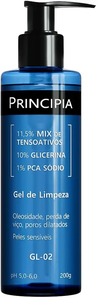 Gel de Limpeza Facial Suave Principia 11,5% Tensoativos + 10% Glicerina + 1% PCA Sódio GL-02 com 200g