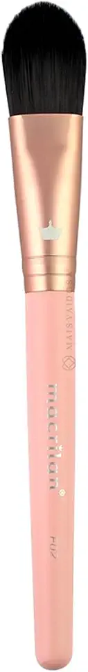 Pincel Para Base Macrilan F02 Profissional – Aplicação Flawless Sem Marcas, Linha BFF, Maquiagem, Velvet Finish