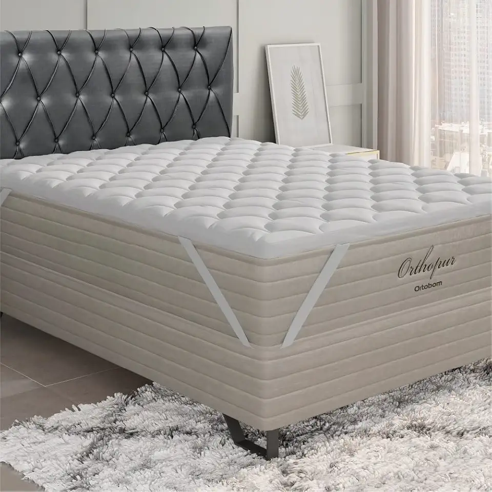 Pillow Top Ortobom 100% Algodão 5cm de Altura e Toque Macio (Queen)