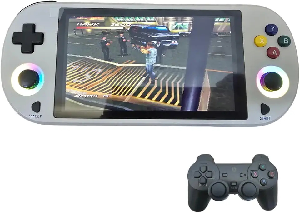 Console Portátil Retrô M22 Pro, Tela IPS 5 Polegadas, 64GB, Controle Sem Fio 2.4G, Saída HDMI