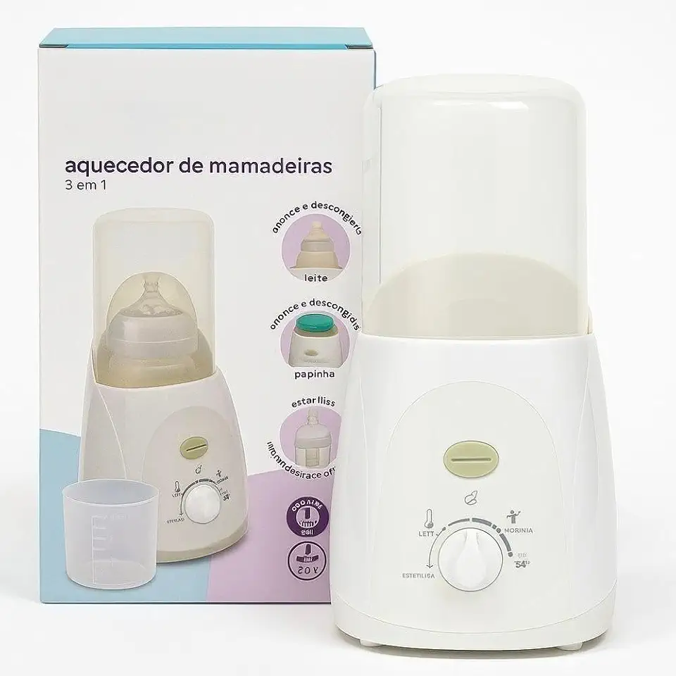 Aquecedor de Mamadeira Elétrico 3 em 1 Aquece, Descongela e Estereliza 127V