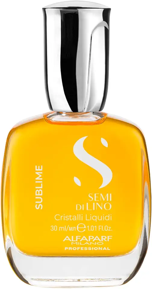 Alfaparf Milano Semi di Lino Sublime Cristalli Liquidi Óleo Capilar com Proteção Térmica - Tratamento de Sérum de Alisamento Finalizador Superior - Brilho Brilhante - Fórmula Vegana 30ml