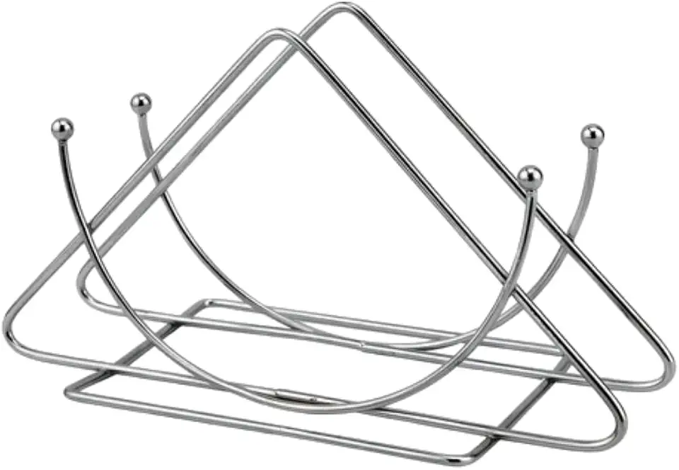 Suporte E Porta Guardanapos Inox Para Papel Para Mesa E Bancada De Cozinha Resistente Durável E Elegante Formato Triangular Funcional Prático (Triangular)