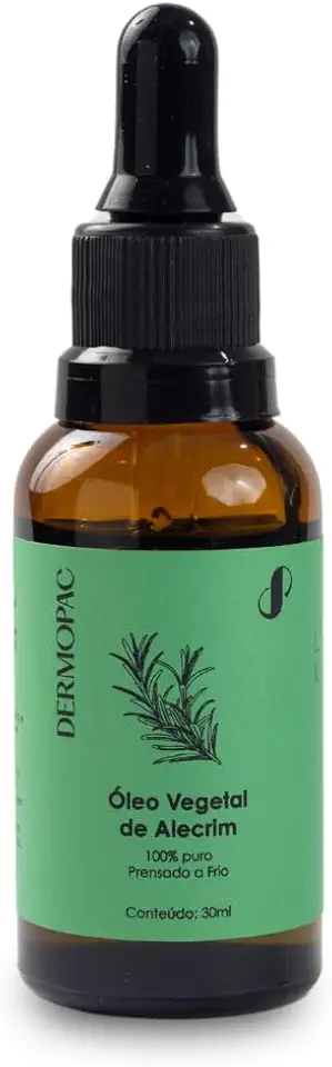 Óleo Vegetal de Alecrim Capilar Puro Natural 100% para Cabelos Dermopac 30ml