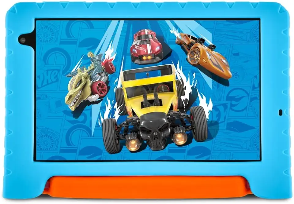 Tablet Infantil Hot Wheels 8" Wi-Fi 6GB RAM 64GB Android 13 Octa-Core com Capa Resistente, Controle Parental, Câmera Frontal 2MP e Principal 5MP Multi - NB435