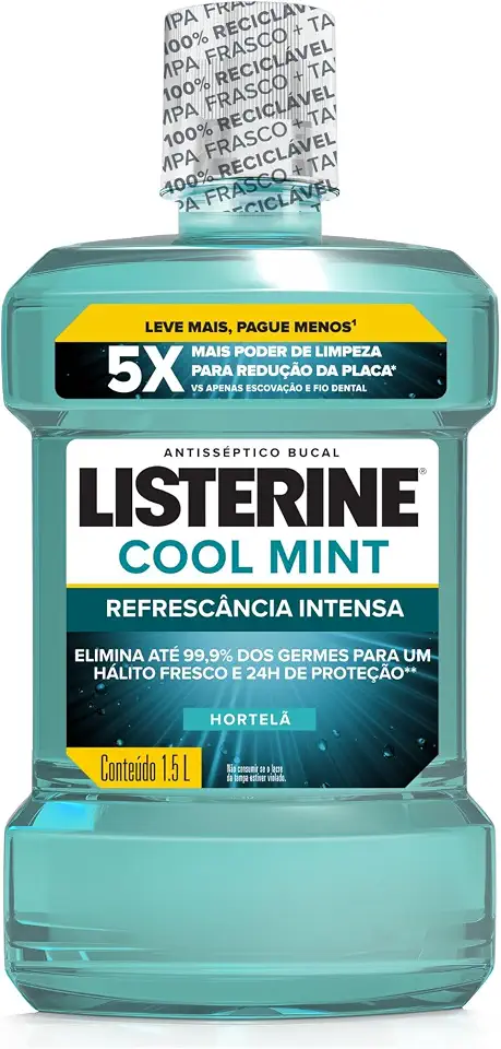 Listerine Enxaguante Bucal Cool Mint, 1,5L