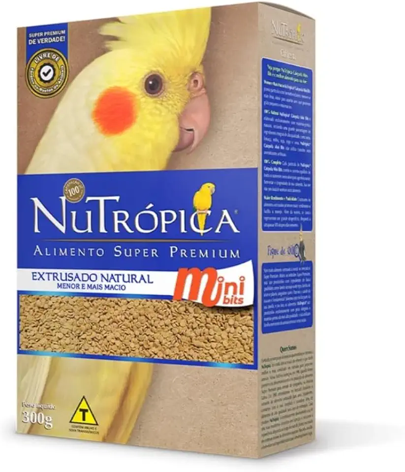 Ração Para Calopsita Natural Mini Bits 300g Nutrópica
