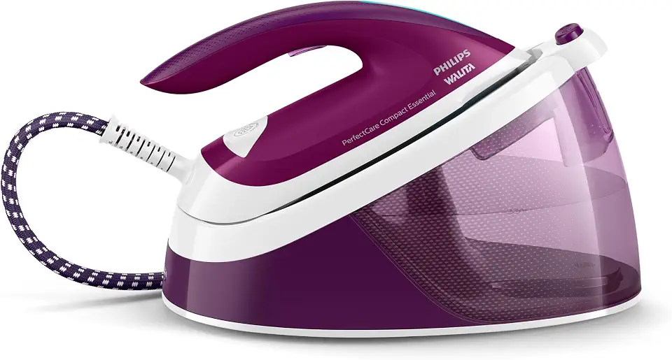 Philips Walita PerfectCare Compact Essential Ferro de Passar a Vapor Pressurizado, Tecnologia OptimalTEMP sem Ajuste, Vapor de Até 360g, Reservatório 1,3L, 1800W, 110V (GC6842/32)