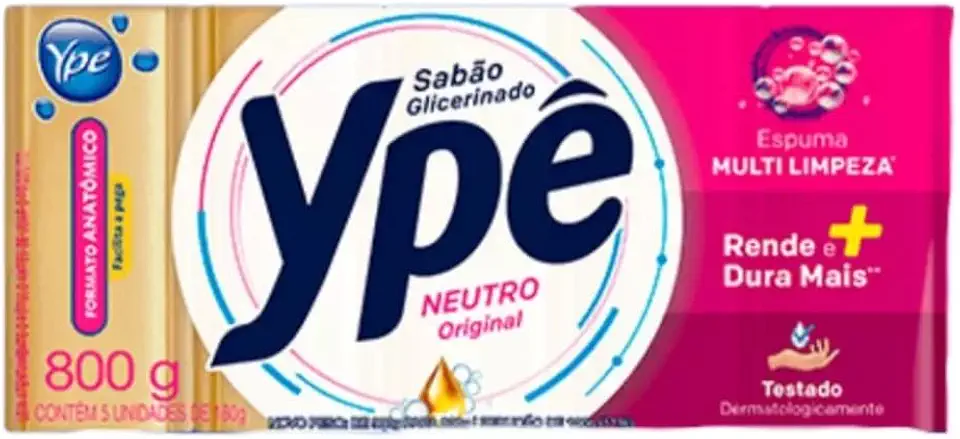 Ypê - Sabão Em Barra 900 pacote de 5