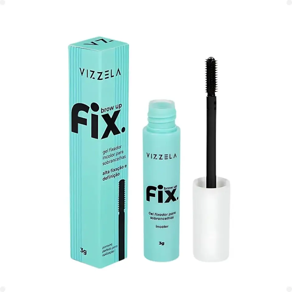 Brow Up Fix Gel Fixador de Sobrancelhas Vizzela Brow Lamination C/Pincel Preciso