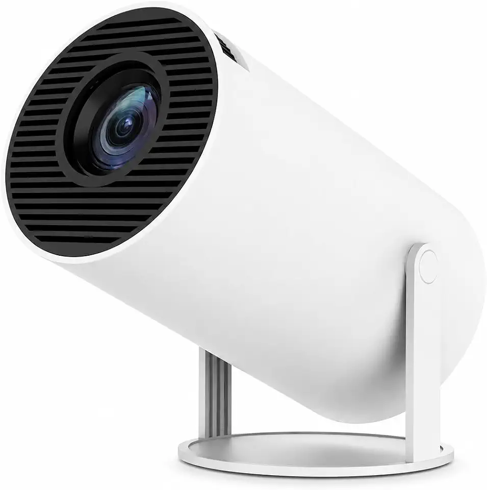 Projetor Portátil HY300 WiFi 6 Bluetooth Android Full HD Compatível 4K Auto Keystone Bivolt Mini Projetor