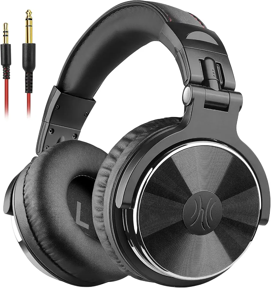 OneOdio Fones de ouvido supra-auriculares com fio monitor de estúdio de alta resolução e mixagem, fones de ouvido estéreo DJ com drivers de neodímio de 50 mm e conector de áudio de