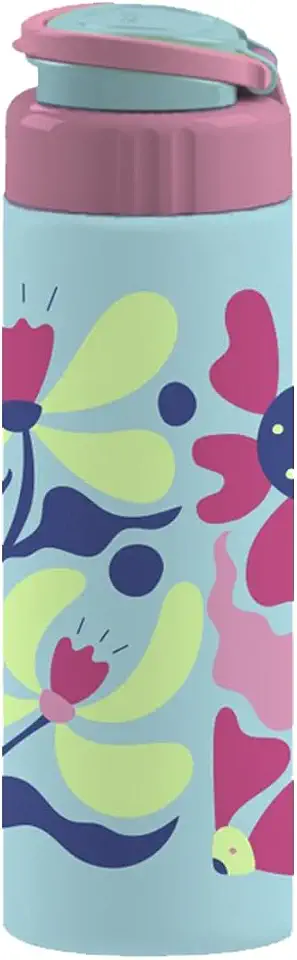 TIBA Garrafa Squeeze Roma Decorada Azul 700 ml