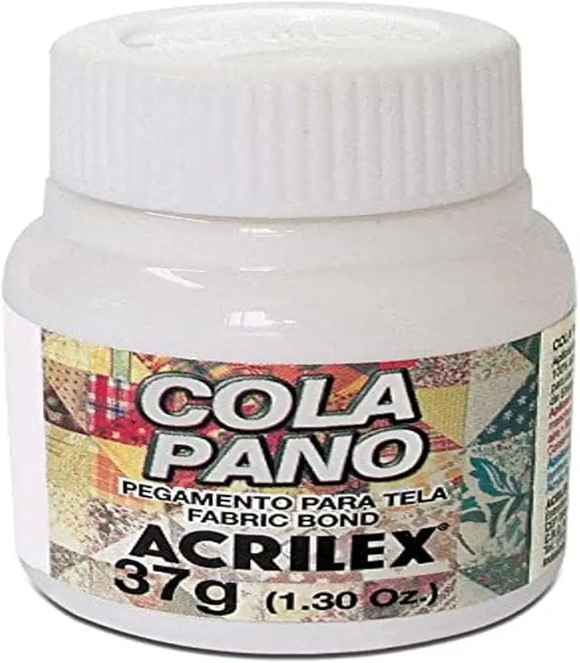 Cola Pano, Acrilex, Pote de 37 Gramas, Incolor
