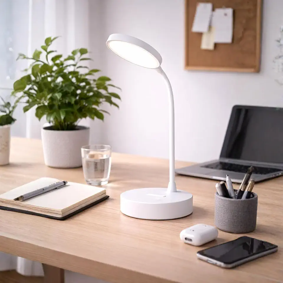 Luminária de Mesa LED Sem fio Recarregável com Controle por Botão, 3 Níveis de Iluminação Dimerizável, Portátil e Design Premium para Estudo, Leitura e Escritório – Qualidade Premium LNSTORE