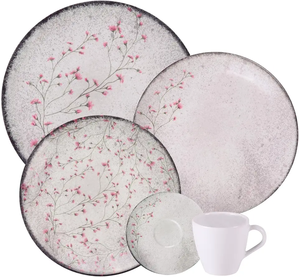 Tramontina Aparelho de Jantar Floralis em Porcelana Decorada 20 Peças
