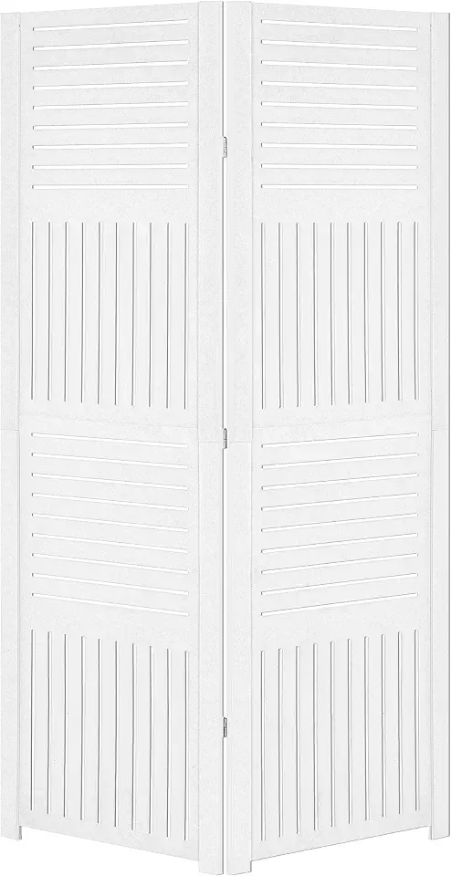 Biombo Pintado Divisoria Separador de Ambiente MDF Preto ou Branco (Branco, 2 Horizontal Vertical)