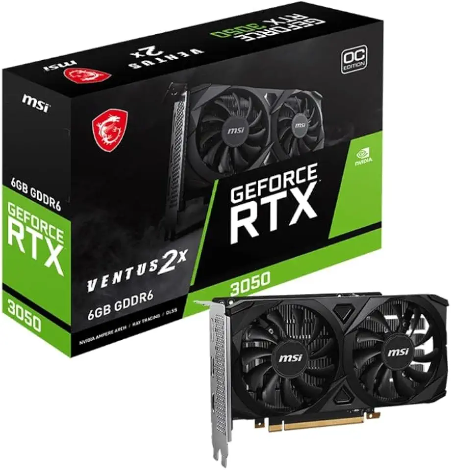 Placa de Vídeo MSI NVIDIA Geforce - RTX 3050, 6GB, DDR6, 96 Bits