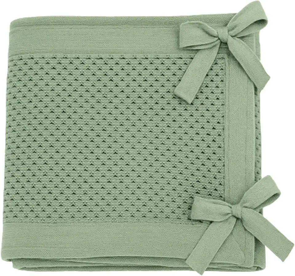 Tela Protetora de Berço Respirável 2 Lados em Tricot de Algodão Sustentável Verde Oliva 1,25m – Aime Baby – Compatível com Berço de Grades Palitadas