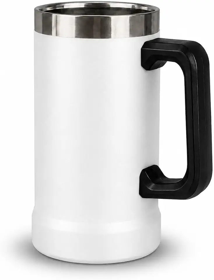 Caneca de Chopp Térmica Inox 710ml com Alça Parede Dupla | Conserva Gelada, Conserva Quente