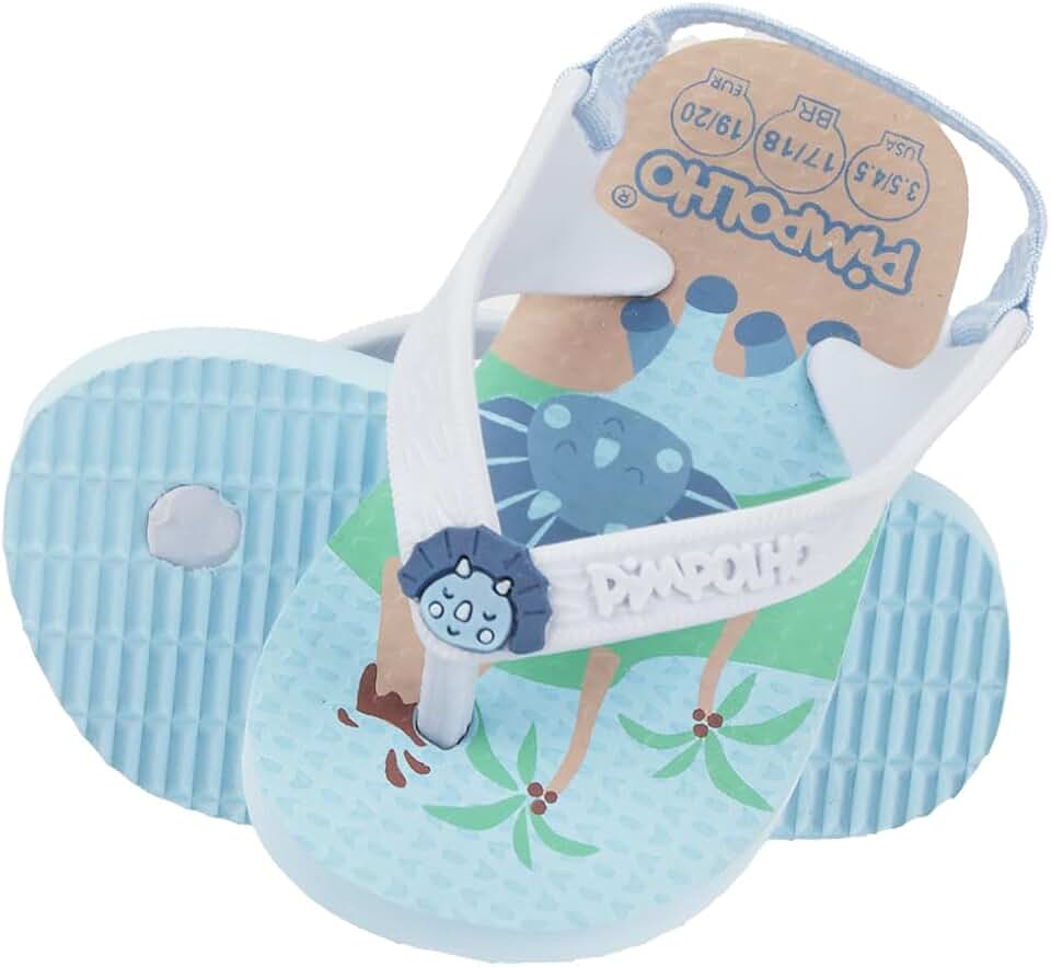 Chinelo Infantil Baby Menino Chinelinho Sandália Praiana Tiras com Elástico, Solado Antiderrapante, Tamanhos 17 a 23
