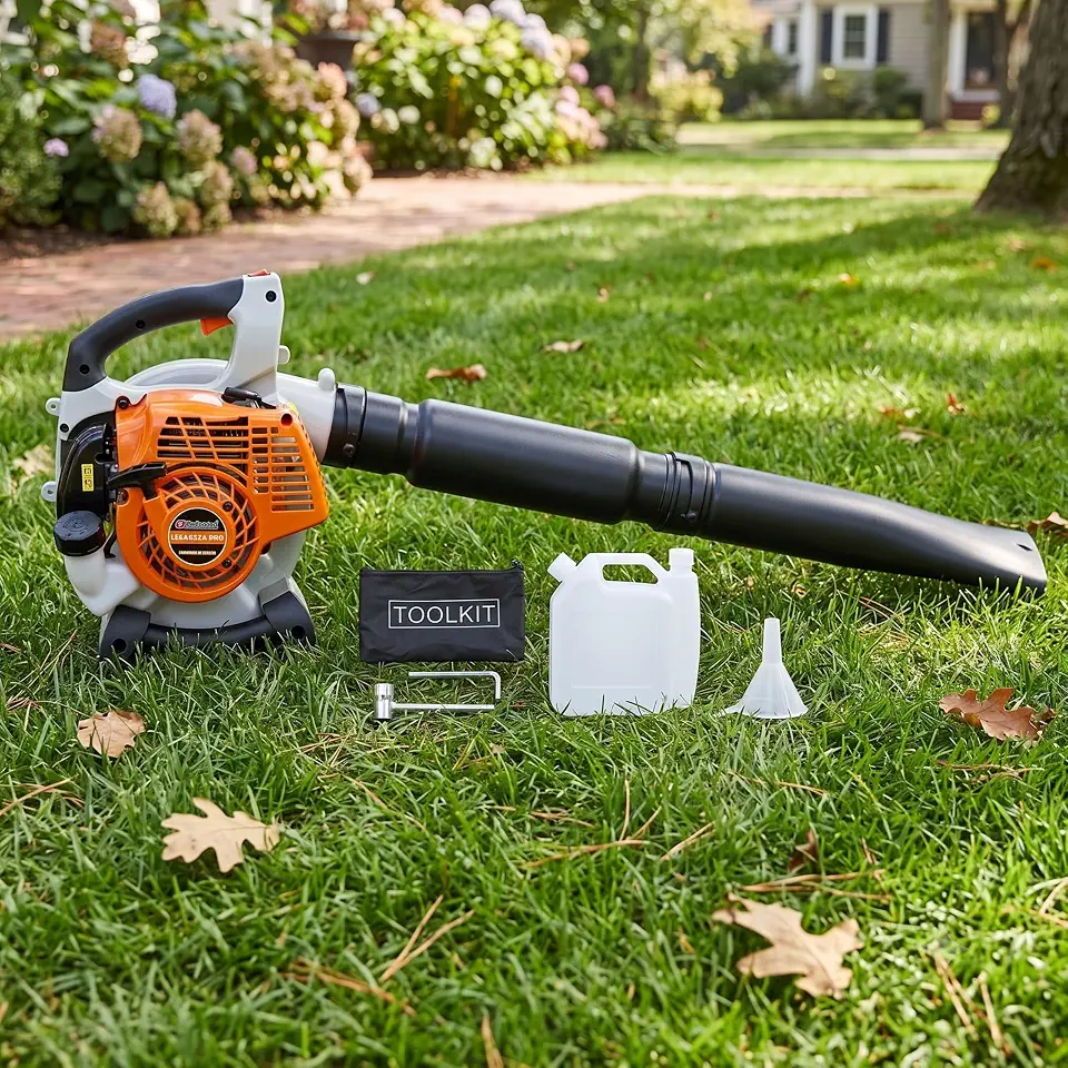 Soprador de Folhas a Gasolina 25cc Profissional Motor 2 Tempos Potente e Leve para Limpeza de Calçadas, Jardins e Áreas Externas