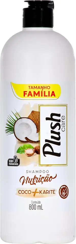 Zoopers Shampoo Para Cabelos Nutrição Coco + Karité Plush Care 800Ml Marrom