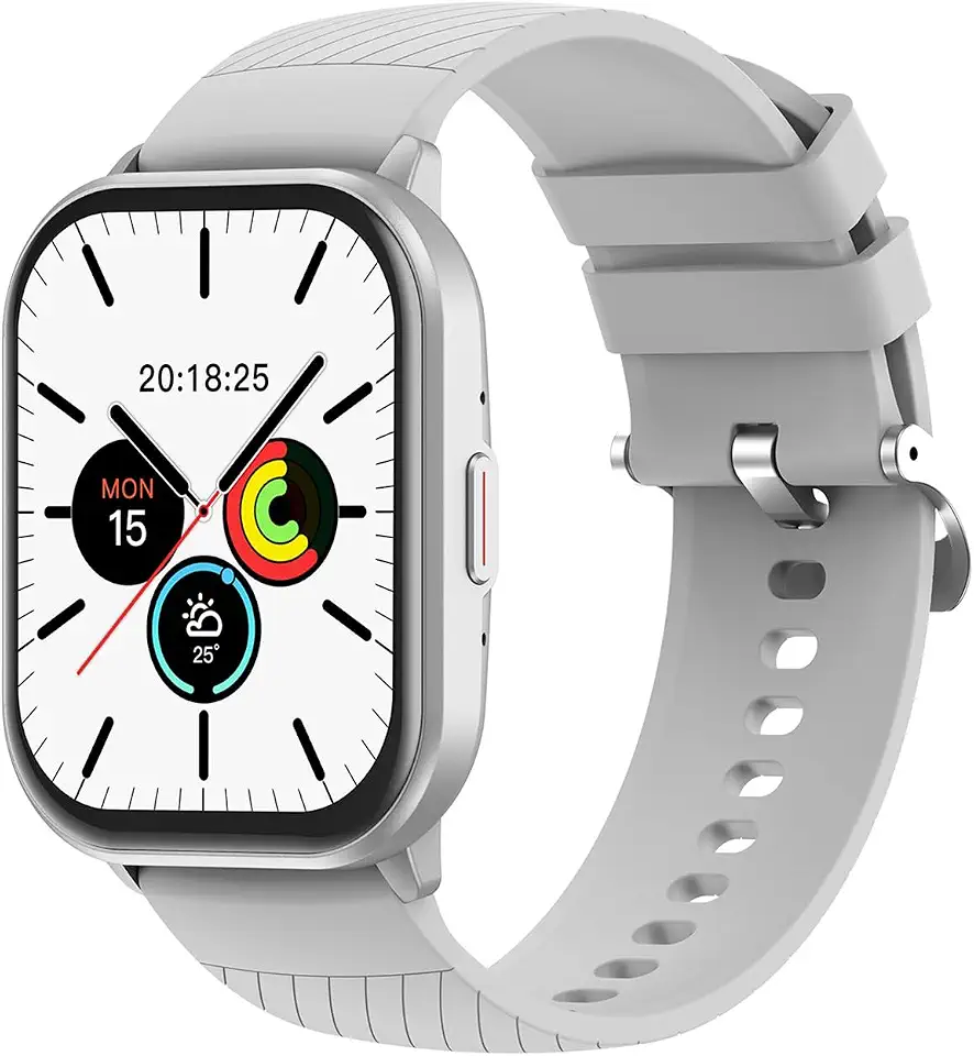 Relógio Digital Feminino Masculino Smartwatch Inteligente Bluetooth, Full Touch a Prova d 'água IP68 com 120+ Modos de Exercício e Esporte, Cinza
