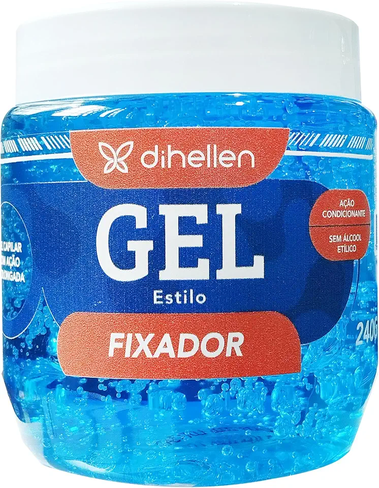 Di Hellen Cosméticos Gel Fixador Estilo Sem Álcool Azul