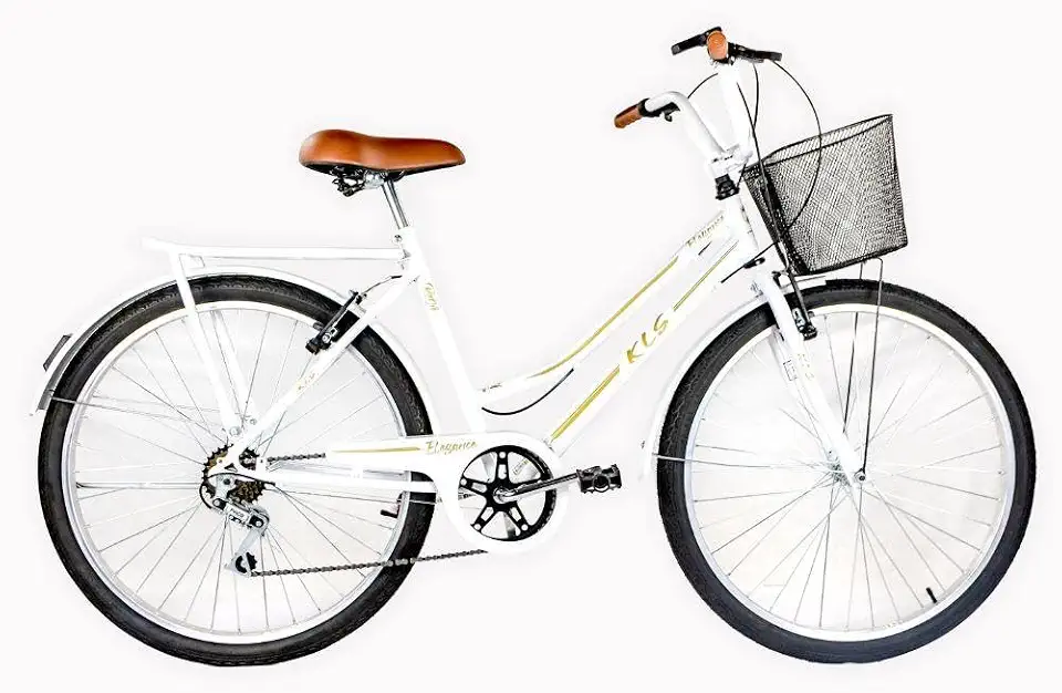 Bicicleta Aro 26 Kls Retro Freio V-brake 6 Marchas - Rosa/pink