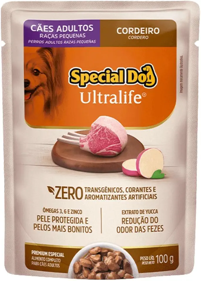 Ração Úmida Special Dog Ultralife para Cães Adulto Raças Pequenas Sabor Cordeiro 100g