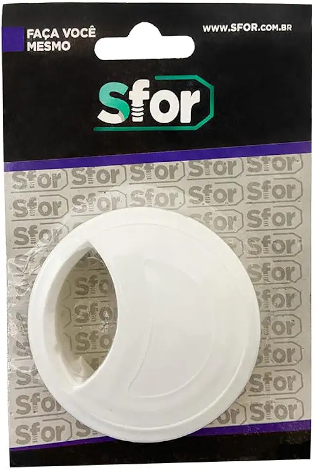 Passa Fio Para Mesa 60 Mm Branco - 1 Peça