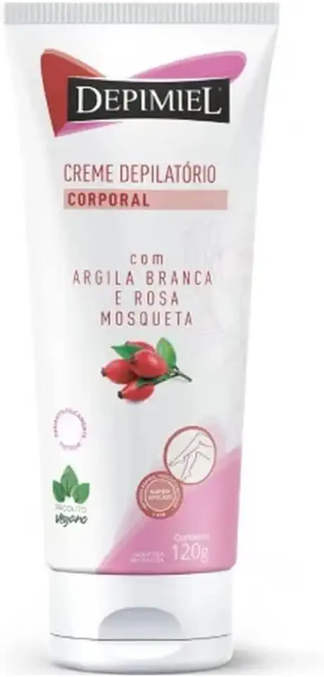 Depimiel - Cremoso Depilatorio Depimiel 120G Corporal Argila Branca/Rosa Mosqueta