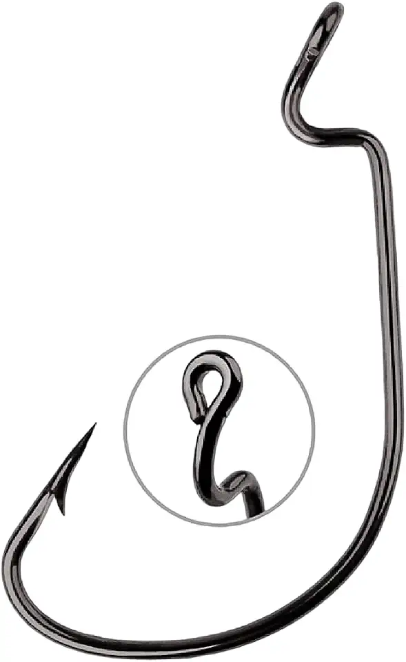 Kit 25 Anzol Offset Antienrosco EWG Para Iscas Soft Pesca Varios Tamanhos Robalos Traíras Tucunarés Black Bass