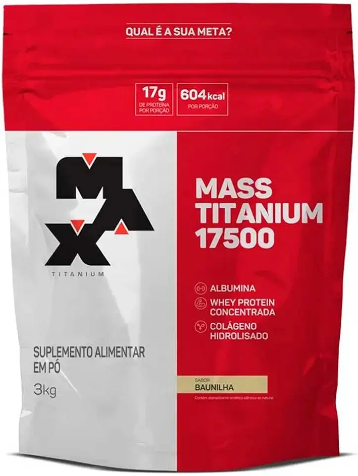 Mass Titanium 17500 (3kg) - Sabor Baunilha