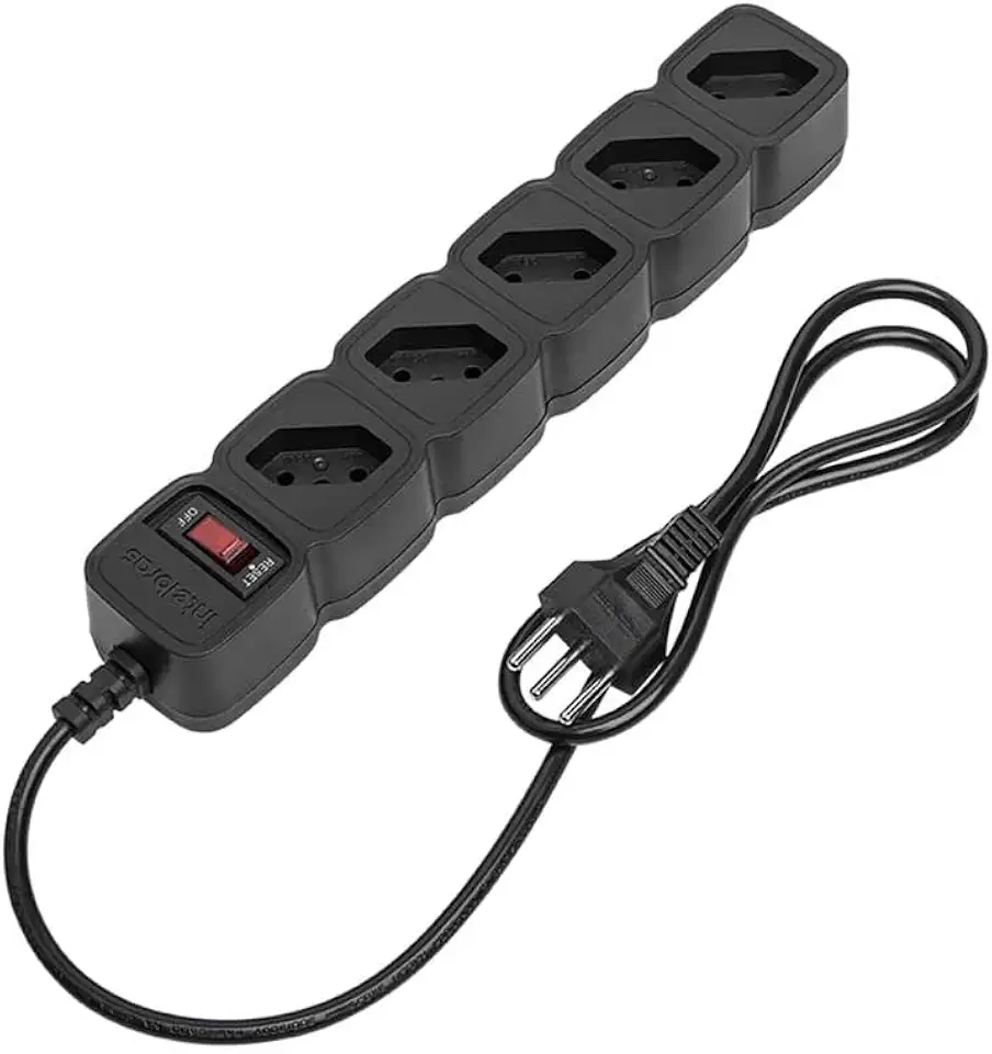Protetor Eletrônico Filtro de Linha com 5 tomadas EPE 205 Preto Intelbras