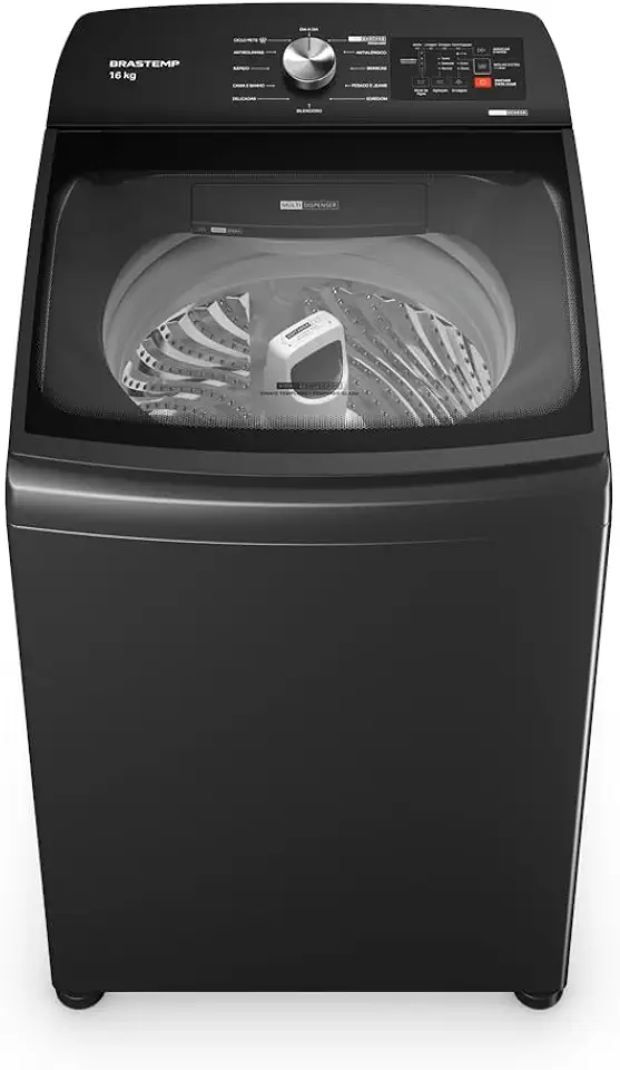 Máquina de Lavar Brastemp 16kg Cinza Platinum com Tecnologia Flex Wash e Ciclo Tira Manchas Advanced 110v