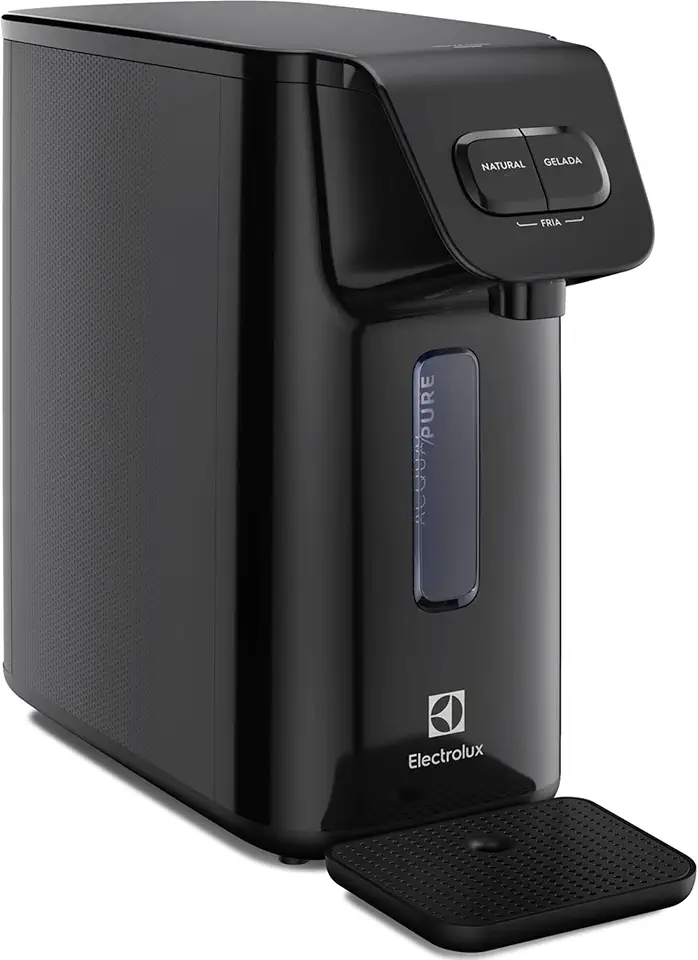 Electrolux Purificador de Água Gelada Fria e Natural Elétrico Compacto Eletronico placa Electrolux Filtro refil 6 meses ou 3000l Bivolt preto PE15P