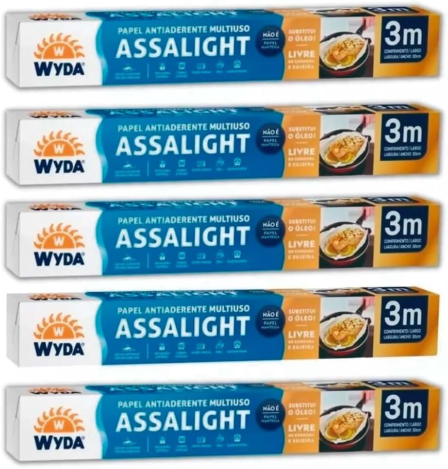 Papel Manteiga Assalight Premium 3M Wyda 5 Rolos Assa Tudo