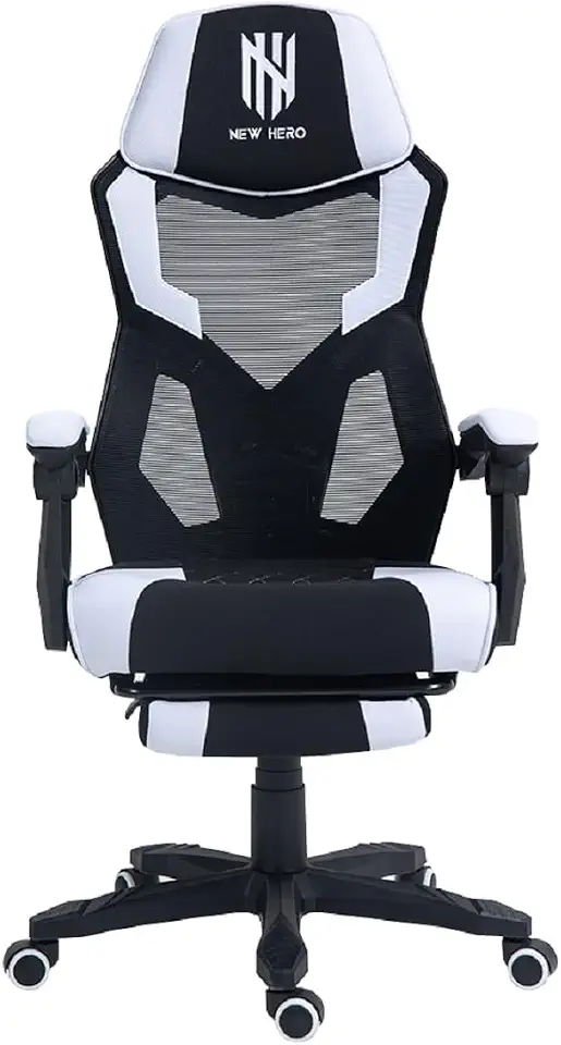 Cadeira Gamer New Hero Kinto, Reclinável, Preto e Branco