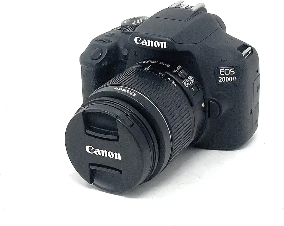 Canon Câmera EOS 2000D DSLR e lente EF-S 18-55 mm f/3.5-5.6 is II, preta