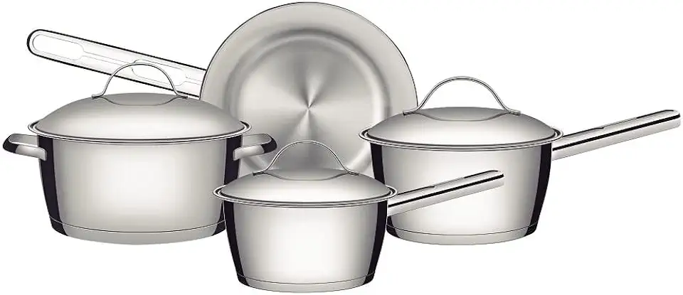 Jogo de Panelas com Fundo Triplo 4 Peça Tramontina Inox, 65650270
