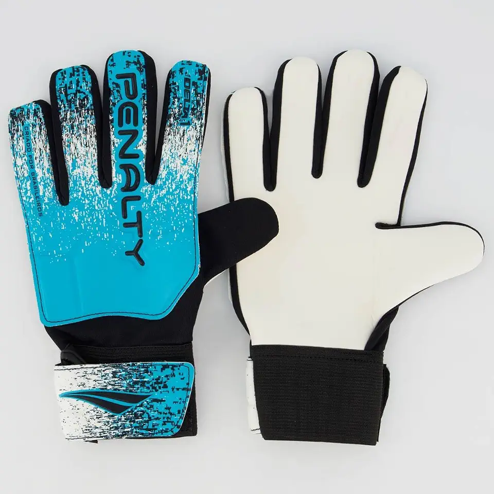 Luva de Goleiro Penalty Adulto Delta 1 Para Todos os Pisos Cor:Azul+Branco;Tamanho:9;Gênero:Unissex