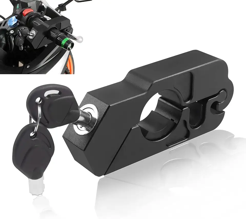 BAIONE Trava de aperto de motocicleta guidão acelerador trava de segurança anti-roubo scooters adequadas para motocicletas ATV Dirt Street Bike (preto)