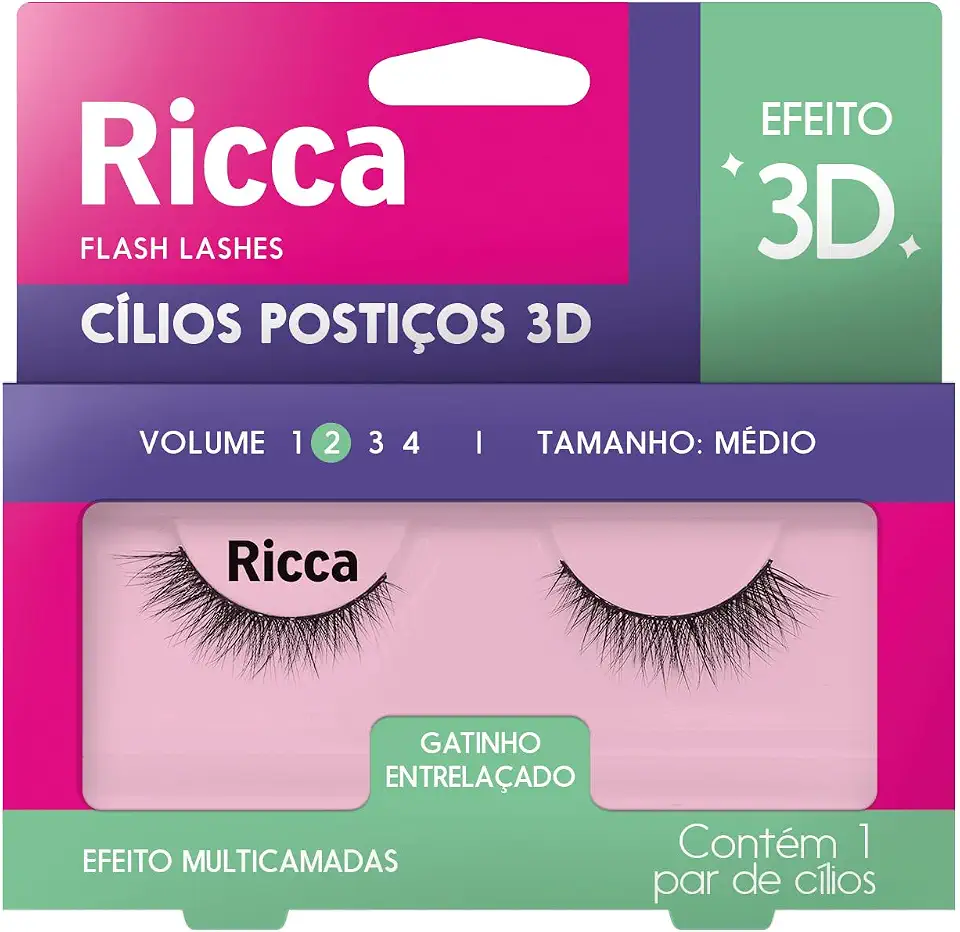 CILIOS 3D GATINHO ENTRELAÇADO RICCA 2686
