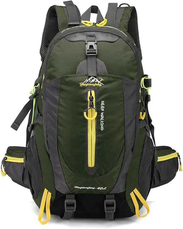 Mochila de trilha feminina e masculina 40L, à prova d'água, esportiva, resistente, mochila de viagem, mochila de montanha