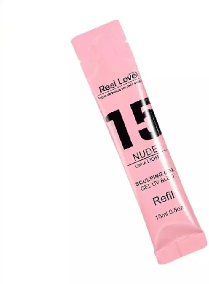 Gel Alongamento de Unha 15 Nude uv/led Refil Real Love 15g