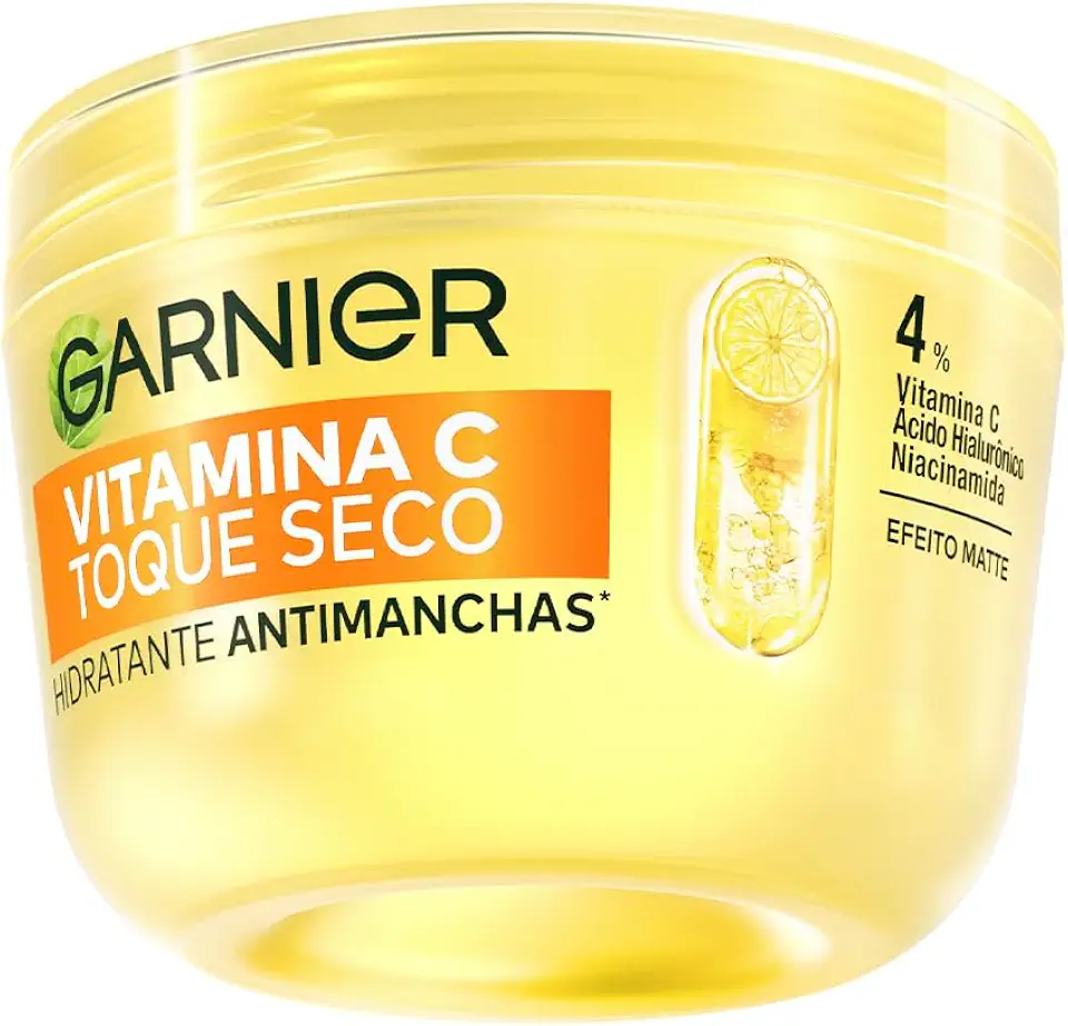 Garnier, Gel Creme Hidratante Facial Antimanchas Toque Seco, com Vitamina C, Niacinamida e Ácido Hialurônico, Controla a Oleosidade e Uniformiza a Pele, 85g