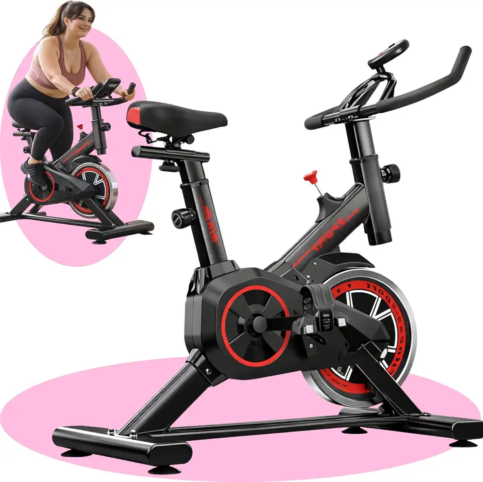 Bicicleta Ergometrica Spinning Silenciosa Premium Feminina Ajustavel Bike Reforcada Cardio para Emagrecimento e Exercicios Treino Fitness Mulher Residencial Confortavel Custo-Benefício