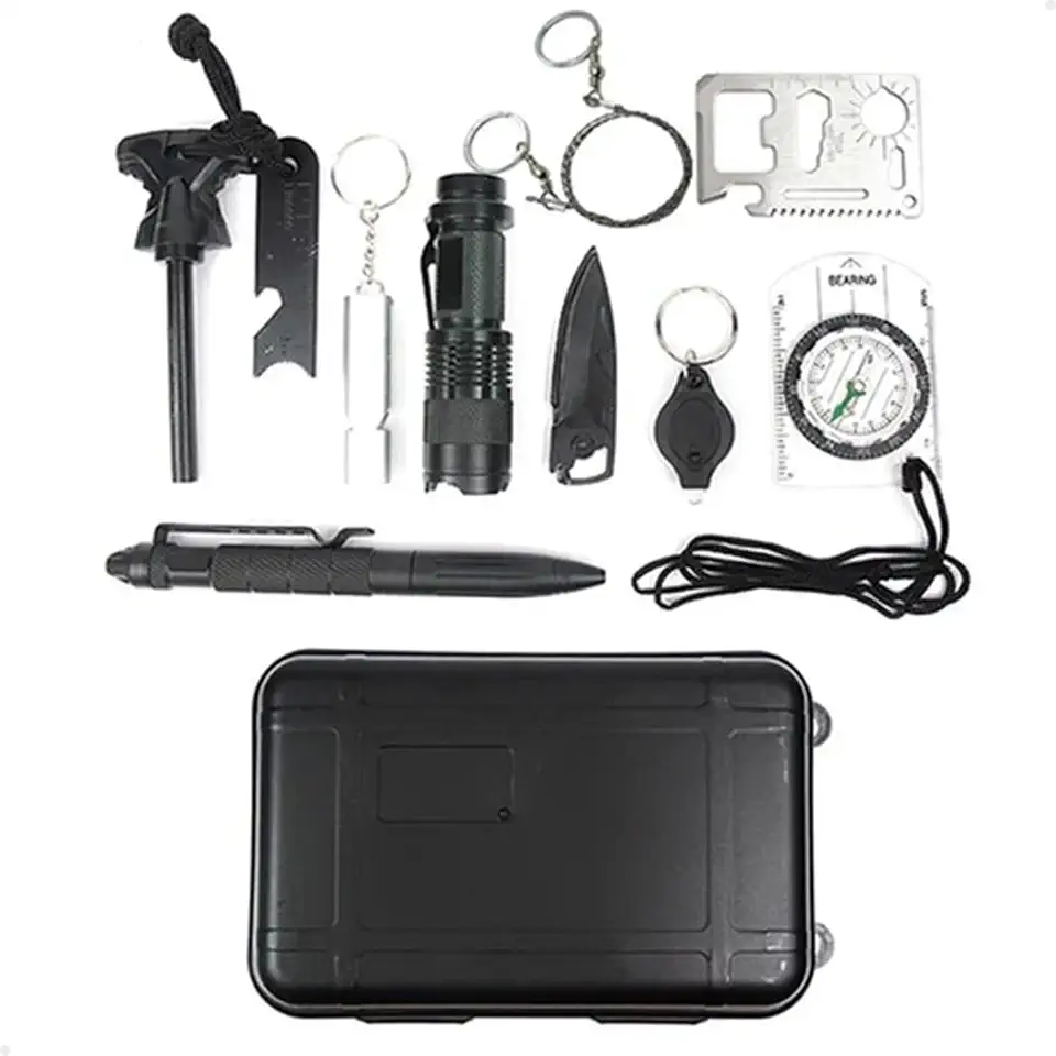 Kit de Sobrevivência Completo Lorben Tático Emergência Defesa Pessoal Viagem Camping Acampamento-GT6367